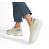 imageLUCKY STEP Platform Sneakers for Women Slip on Knit Chunky Fashion Casual Retro Braided Tennis Lightweight Walking ShoesBlueBeige Multi