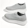 imageLUCKY STEP Platform Sneakers for Women Slip on Knit Chunky Fashion Casual Retro Braided Tennis Lightweight Walking ShoesGrey