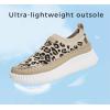 imageLUCKY STEP Platform Sneakers for Women Slip on Knit Chunky Fashion Casual Retro Braided Tennis Lightweight Walking ShoesLeopard