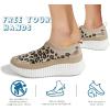 imageLUCKY STEP Platform Sneakers for Women Slip on Knit Chunky Fashion Casual Retro Braided Tennis Lightweight Walking ShoesLeopard