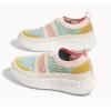 imageLUCKY STEP Platform Sneakers for Women Slip on Knit Chunky Fashion Casual Retro Braided Tennis Lightweight Walking ShoesYellowOrange Multi
