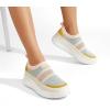 imageLUCKY STEP Platform Sneakers for Women Slip on Knit Chunky Fashion Casual Retro Braided Tennis Lightweight Walking ShoesYellowOrange Multi