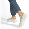 imageLUCKY STEP Platform Sneakers for Women Slip on Knit Chunky Fashion Casual Retro Braided Tennis Lightweight Walking ShoesYellowOrange Multi