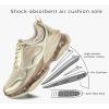 imageLUCKY STEP Womens Air Cushion Rhinestone Fashion Sneakers Chunky Rave Sparkly Casual Comfortable Walking ShoesGold