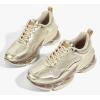 imageLUCKY STEP Womens Air Cushion Rhinestone Fashion Sneakers Chunky Rave Sparkly Casual Comfortable Walking ShoesGold