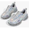 imageLUCKY STEP Womens Air Cushion Rhinestone Fashion Sneakers Chunky Rave Sparkly Casual Comfortable Walking ShoesHologram Silver
