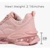 imageLUCKY STEP Womens Air Cushion Rhinestone Fashion Sneakers Chunky Rave Sparkly Casual Comfortable Walking ShoesPink