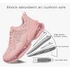 imageLUCKY STEP Womens Air Cushion Rhinestone Fashion Sneakers Chunky Rave Sparkly Casual Comfortable Walking ShoesPink