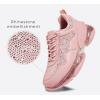 imageLUCKY STEP Womens Air Cushion Rhinestone Fashion Sneakers Chunky Rave Sparkly Casual Comfortable Walking ShoesPink