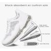 imageLUCKY STEP Womens Air Cushion Rhinestone Fashion Sneakers Chunky Rave Sparkly Casual Comfortable Walking ShoesWhite
