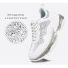 imageLUCKY STEP Womens Air Cushion Rhinestone Fashion Sneakers Chunky Rave Sparkly Casual Comfortable Walking ShoesWhite