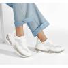 imageLUCKY STEP Womens Air Cushion Rhinestone Fashion Sneakers Chunky Rave Sparkly Casual Comfortable Walking ShoesWhite