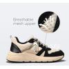 imageLUCKY STEP Womens Fashion Cusual Sneakers Platform Classic Leopard Walking Tennis Travel Shoes Chunky Colorful Lifestyle SneakersBlackBeige Wool