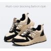 imageLUCKY STEP Womens Fashion Cusual Sneakers Platform Classic Leopard Walking Tennis Travel Shoes Chunky Colorful Lifestyle SneakersBlackBeige Wool