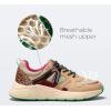 imageLUCKY STEP Womens Fashion Cusual Sneakers Platform Classic Leopard Walking Tennis Travel Shoes Chunky Colorful Lifestyle SneakersCamelBeige