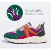 imageLUCKY STEP Womens Fashion Cusual Sneakers Platform Classic Leopard Walking Tennis Travel Shoes Chunky Colorful Lifestyle SneakersDk GreenPurple