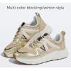 imageLUCKY STEP Womens Fashion Cusual Sneakers Platform Classic Leopard Walking Tennis Travel Shoes Chunky Colorful Lifestyle SneakersGold