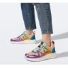 imageLUCKY STEP Womens Fashion Cusual Sneakers Platform Classic Leopard Walking Tennis Travel Shoes Chunky Colorful Lifestyle SneakersGreenOrange