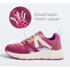 imageLUCKY STEP Womens Fashion Cusual Sneakers Platform Classic Leopard Walking Tennis Travel Shoes Chunky Colorful Lifestyle SneakersHot Pink