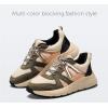 imageLUCKY STEP Womens Fashion Cusual Sneakers Platform Classic Leopard Walking Tennis Travel Shoes Chunky Colorful Lifestyle SneakersKhakiBeige Wool