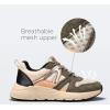 imageLUCKY STEP Womens Fashion Cusual Sneakers Platform Classic Leopard Walking Tennis Travel Shoes Chunky Colorful Lifestyle SneakersKhakiBeige Wool