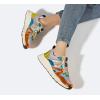 imageLUCKY STEP Womens Fashion Cusual Sneakers Platform Classic Leopard Walking Tennis Travel Shoes Chunky Colorful Lifestyle SneakersOrangePurple