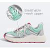 imageLUCKY STEP Womens Fashion Cusual Sneakers Platform Classic Leopard Walking Tennis Travel Shoes Chunky Colorful Lifestyle SneakersSilverMint
