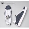 imageLUCKY STEP Womens Fashion Sneakers Classic Casual Tennis Lace up PU Leather Walking Shoes Comfortable Non Slip SneakersNavy