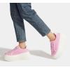 imageLUCKY STEP Womens Platform Fashion Sneakers Classic Wedge Canvas Casual Low Top Retro Walking ShoesPink