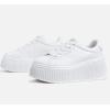 imageLUCKY STEP Womens Platform Fashion Sneakers Classic Wedge Canvas Casual Low Top Retro Walking ShoesWhite