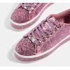 imageLUCKY STEP Womens Platform Glitter Sneakers  Sparkly Bling Shiny Dressy Bedazzled Wedding Bridal Fashion Walking ShoesAll Pink