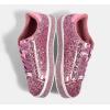 imageLUCKY STEP Womens Platform Glitter Sneakers  Sparkly Bling Shiny Dressy Bedazzled Wedding Bridal Fashion Walking ShoesAll Pink