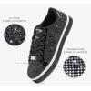 imageLUCKY STEP Womens Platform Glitter Sneakers  Sparkly Bling Shiny Dressy Bedazzled Wedding Bridal Fashion Walking ShoesBlack