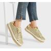 imageLUCKY STEP Womens Platform Glitter Sneakers  Sparkly Bling Shiny Dressy Bedazzled Wedding Bridal Fashion Walking ShoesGold