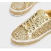 imageLUCKY STEP Womens Platform Glitter Sneakers  Sparkly Bling Shiny Dressy Bedazzled Wedding Bridal Fashion Walking ShoesGold