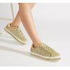 imageLUCKY STEP Womens Platform Glitter Sneakers  Sparkly Bling Shiny Dressy Bedazzled Wedding Bridal Fashion Walking ShoesGold