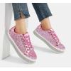imageLUCKY STEP Womens Platform Glitter Sneakers  Sparkly Bling Shiny Dressy Bedazzled Wedding Bridal Fashion Walking ShoesHot PinkMulti