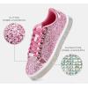 imageLUCKY STEP Womens Platform Glitter Sneakers  Sparkly Bling Shiny Dressy Bedazzled Wedding Bridal Fashion Walking ShoesHot PinkMulti