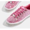 imageLUCKY STEP Womens Platform Glitter Sneakers  Sparkly Bling Shiny Dressy Bedazzled Wedding Bridal Fashion Walking ShoesHot PinkMulti