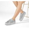 imageLUCKY STEP Womens Platform Glitter Sneakers  Sparkly Bling Shiny Dressy Bedazzled Wedding Bridal Fashion Walking ShoesSilver