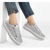 imageLUCKY STEP Womens Platform Glitter Sneakers  Sparkly Bling Shiny Dressy Bedazzled Wedding Bridal Fashion Walking ShoesSilver