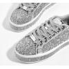 imageLUCKY STEP Womens Platform Glitter Sneakers  Sparkly Bling Shiny Dressy Bedazzled Wedding Bridal Fashion Walking ShoesSilver