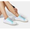 imageLUCKY STEP Womens Platform Glitter Sneakers  Sparkly Bling Shiny Dressy Bedazzled Wedding Bridal Fashion Walking ShoesWhite