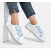 imageLUCKY STEP Womens Platform Glitter Sneakers  Sparkly Bling Shiny Dressy Bedazzled Wedding Bridal Fashion Walking ShoesWhite