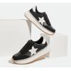 imageLUCKY STEP Womens Star Platform Sneakers Fashion Chunky Retro Trendy Casual Tennis Running Trainning Walking ShoesBlack