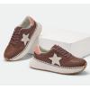 imageLUCKY STEP Womens Star Platform Sneakers Fashion Chunky Retro Trendy Casual Tennis Running Trainning Walking ShoesDark Brown