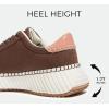 imageLUCKY STEP Womens Star Platform Sneakers Fashion Chunky Retro Trendy Casual Tennis Running Trainning Walking ShoesDark Brown