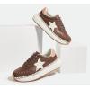imageLUCKY STEP Womens Star Platform Sneakers Fashion Chunky Retro Trendy Casual Tennis Running Trainning Walking ShoesDark Brown
