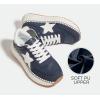 imageLUCKY STEP Womens Star Platform Sneakers Fashion Chunky Retro Trendy Casual Tennis Running Trainning Walking ShoesNavy