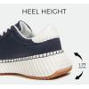 imageLUCKY STEP Womens Star Platform Sneakers Fashion Chunky Retro Trendy Casual Tennis Running Trainning Walking ShoesNavy
